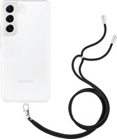 Cazy Soft TPU Telefoonhoesje met Koord - geschikt voor Samsung Galaxy S22 - Samsung Galaxy S22 Hoesje met Koord - Transparant