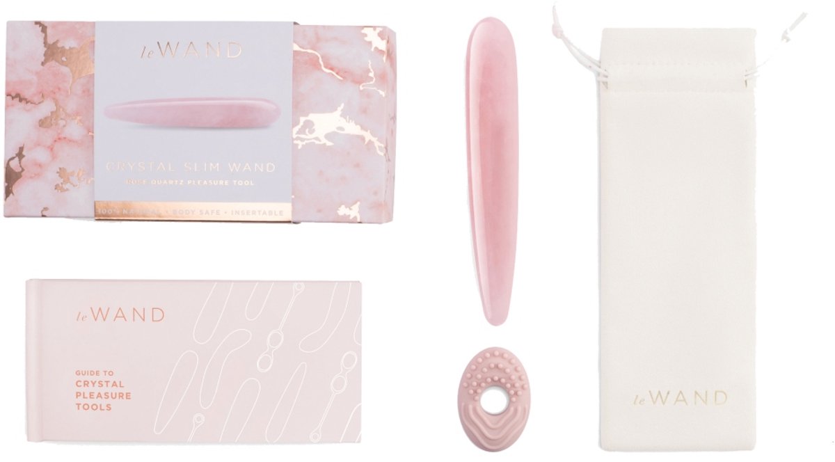 le WAND kristal Slim wand roos Quartz - Roze - 17.5 cm