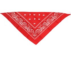 Carnaval verkleed boeren zakdoek - 3x - rood - 55 x 55 cm - themafeest - boerenlente feest