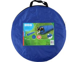 maxxpro Agility voor de Hond - Hondentunnel met Grondpinnen - 2M - Blauw