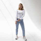 MOOI! Company- T-shirt Sylvia - Lange mouw - Aansluitend model - Kleur Wit - S