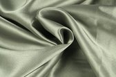 15 meter satijn stof - Zilver - 100% polyester