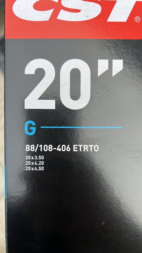 Binnenband Fatbike 20X4.0 V8, C80 H9, C90 V20 - Kenda