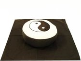 Yogi & Yogini - Meditatie SET - Yin Yang Symbool Zwart/Crème