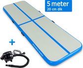 AirTrack Pro - Turnmat | 5 meter x 20 cm dik | Gymnastiek | Fitness mat | Waterproof | Opblaasbaar |  INCL. 600W elektrische pomp