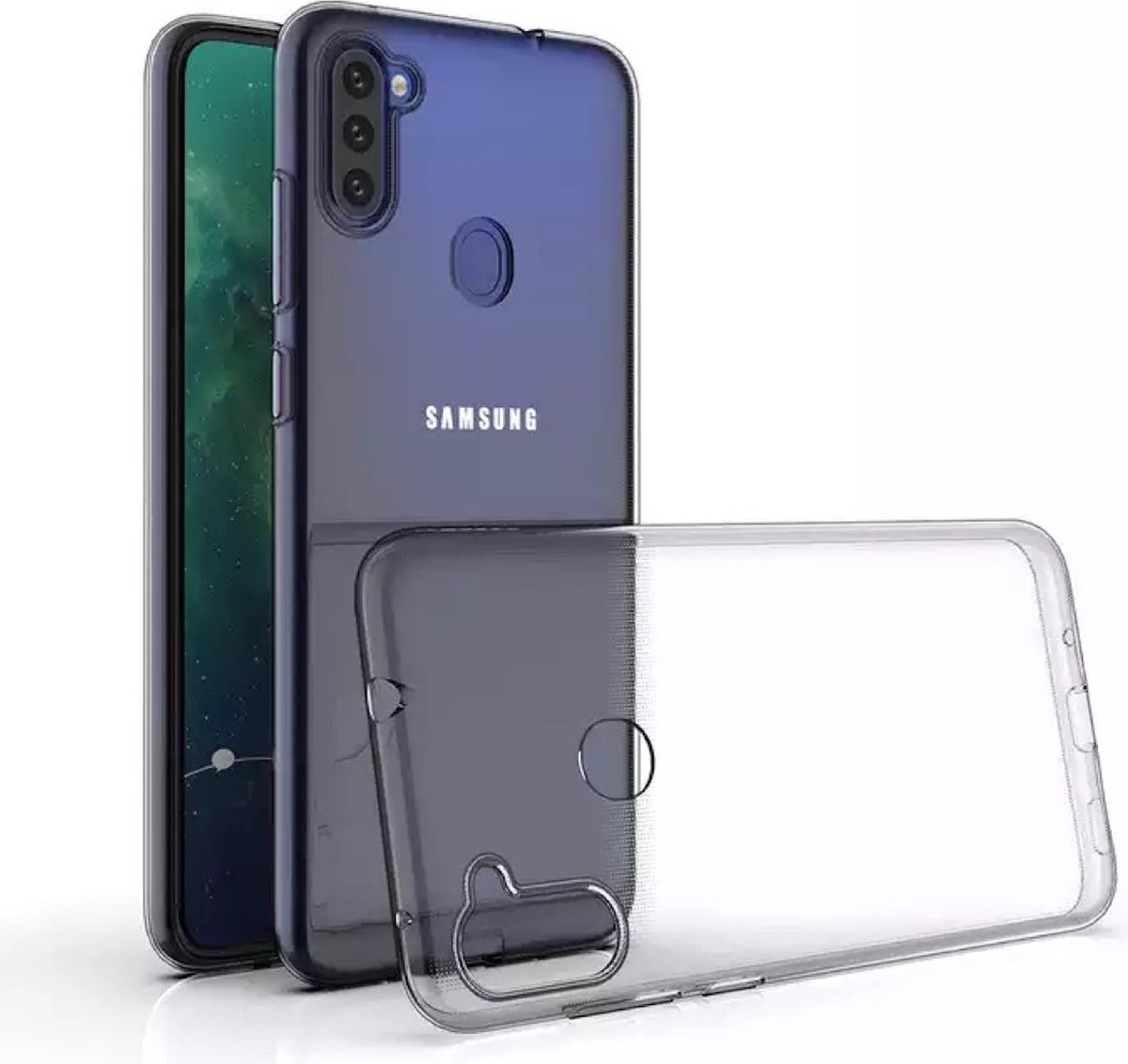 Silicone back cover Geschikt voor Samsung Galaxy A21/Transparant hoesje