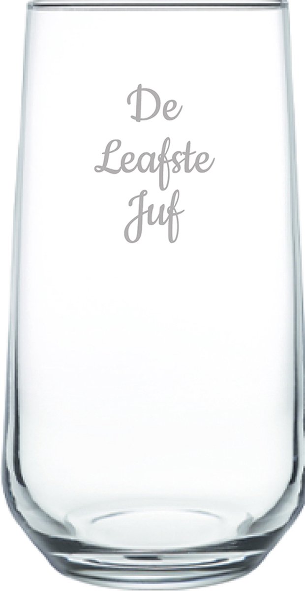 Gegraveerde Drinkglas 47cl De Leafste Juf