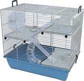 Interzoo - Cage Hamster - Pinky 3 - Couleur : Blauw Pastel - Dimensions : 50x33x45,5 cm