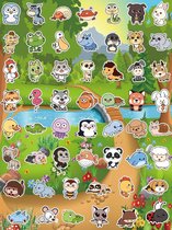 103 stuks stickers dieren ongeveer 5x6 cm