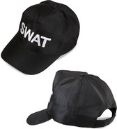 Widmann - Politie & Detective Kostuum - Amerikaanse Cap Swat - zwart - Carnavalskleding - Verkleedkleding