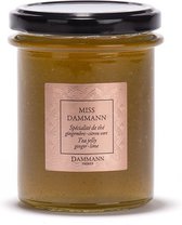 Dammann Frères - Miss Dammann - Jam - Tea Jelly - Groene Thee - Gember stukjes, etherische olie van limoen en aroma van passievrucht en bloemblaadjes - Gember Smaaktonen - 235gr Thee Jam