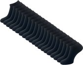 20 paires Chaussettes Sneaker - Chaussettes basses - Basic - Zwart - Taille 35-38