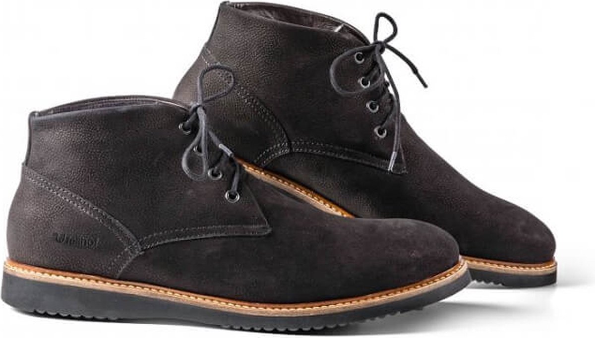 Fellhof Villacher warme winterschoenen heren maat 45 – zwart – gevoerde schoenen – glad nubuckleer - lamswol – lamsleer - ademend – temperatuurregulerend – waterafstotend - antislipzool