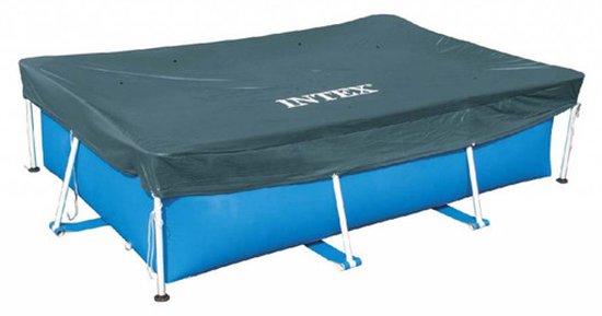 Whirlpool Outdoor afdekking, rechthoekige zwembadhoes, winterafdekzeil, zwembadafdekking, grijs, 230 x 230 x 25H cm