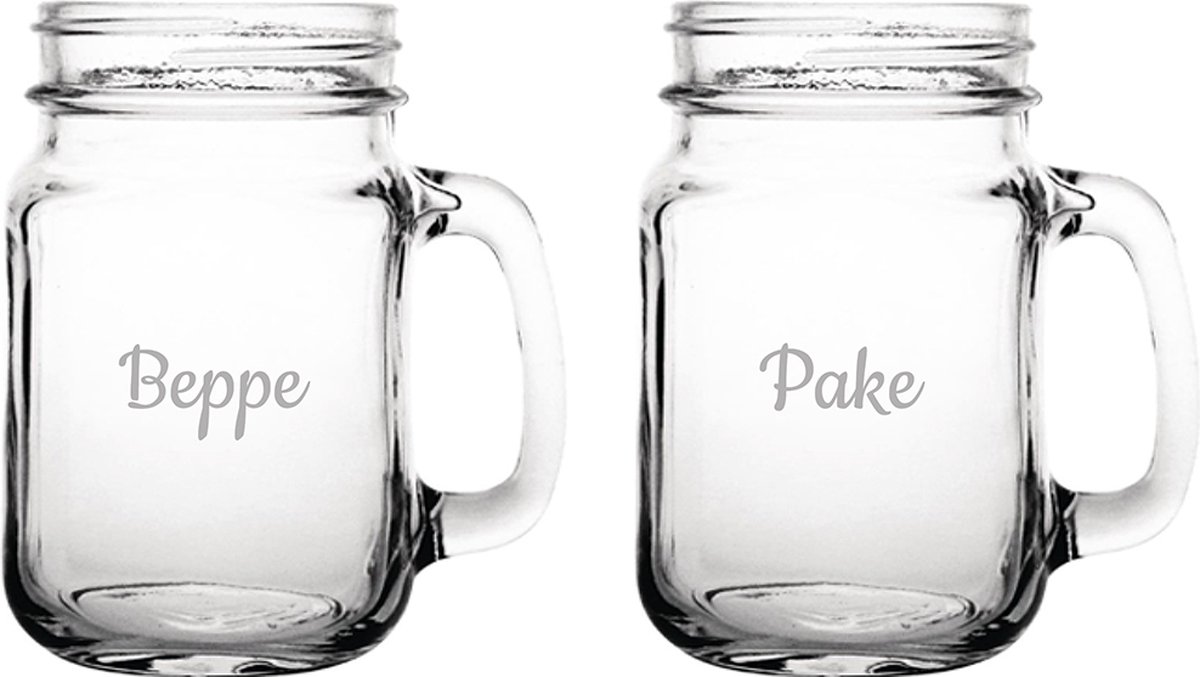 Gegraveerde Drinkglas 45cl Pake & Beppe
