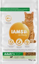 Bol.com Iams Cat Adult - Lam - Kattenvoer - 10 kg aanbieding