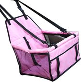 Hondenmand auto Opvouwbaar - Automand Hond - Autostoel Hond - Hondenstoel Auto - 40x30x25 - Roze