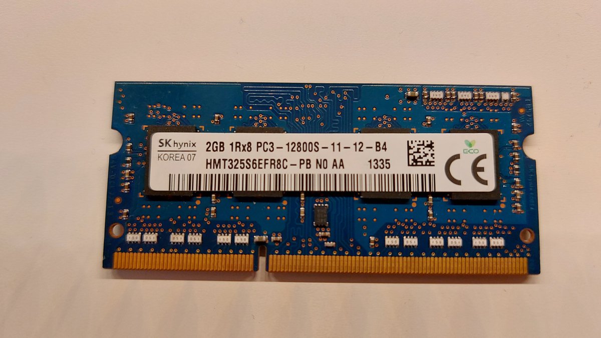 hynix 2 GB DDR3 1Rx8 PC3-12800S-11-12-B4 s0dimm laptop geheugen