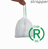 Strapper® Code R 100 Afvalzakken - Geschikt voor Brabantia Vuilnisbak - 36 liter - 100 vuilniszakken