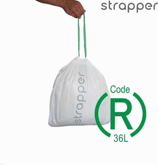 Strapper® Code R Afvalzak - Geschikt voor Brabantia Vuilnisbak - 36 liter - 100 vuilniszakken