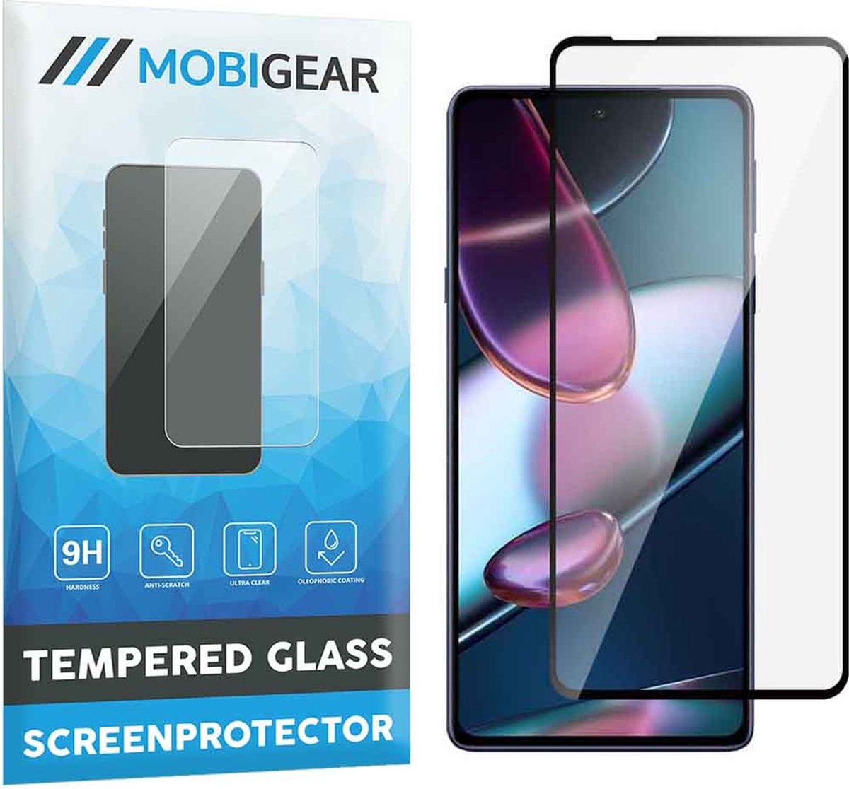 Mobigear Screenprotector geschikt voor Motorola Edge X30 Glazen | Mobigear Premium Screenprotector - Case Friendly - Zwart