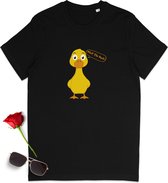 Heren T Shirt Eend - Zwart - Maat XL