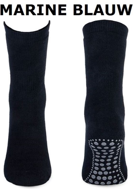 Basset Homepads Antislip sokken 1 paar Marineblauw  - DSS8600