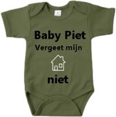 Romper - Baby Piet - Maat 68 - Tekst Romper - Bedrukte Romper - Kraamkado - Sinterklaas
