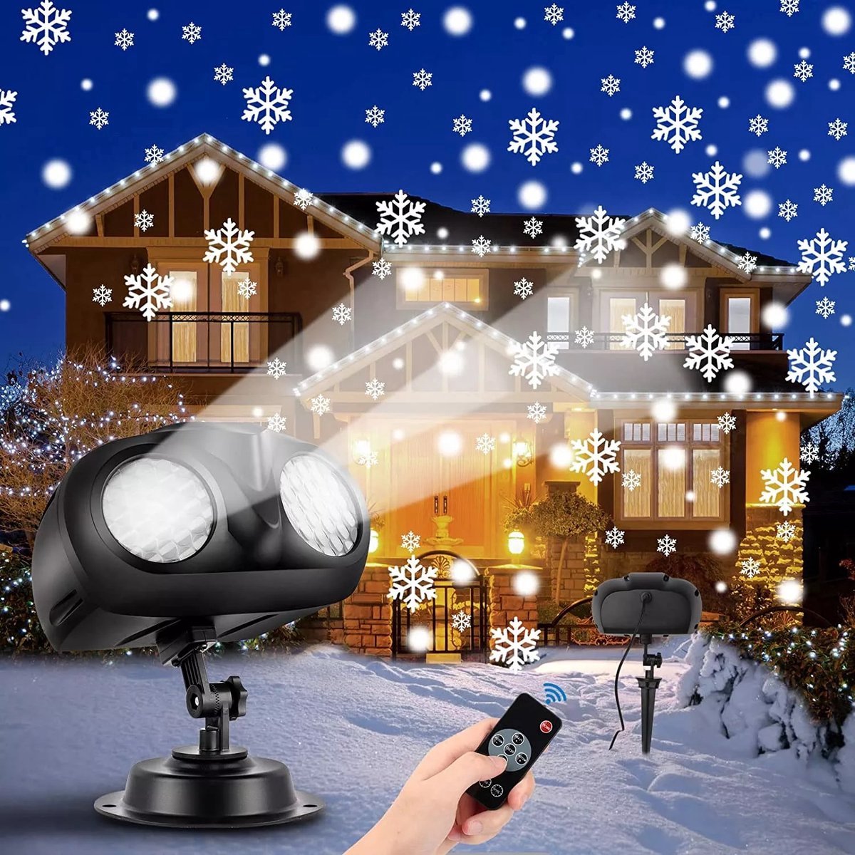 LED Kerst Projector Bewegende sneeuwvlokken effect Kerstverlichting