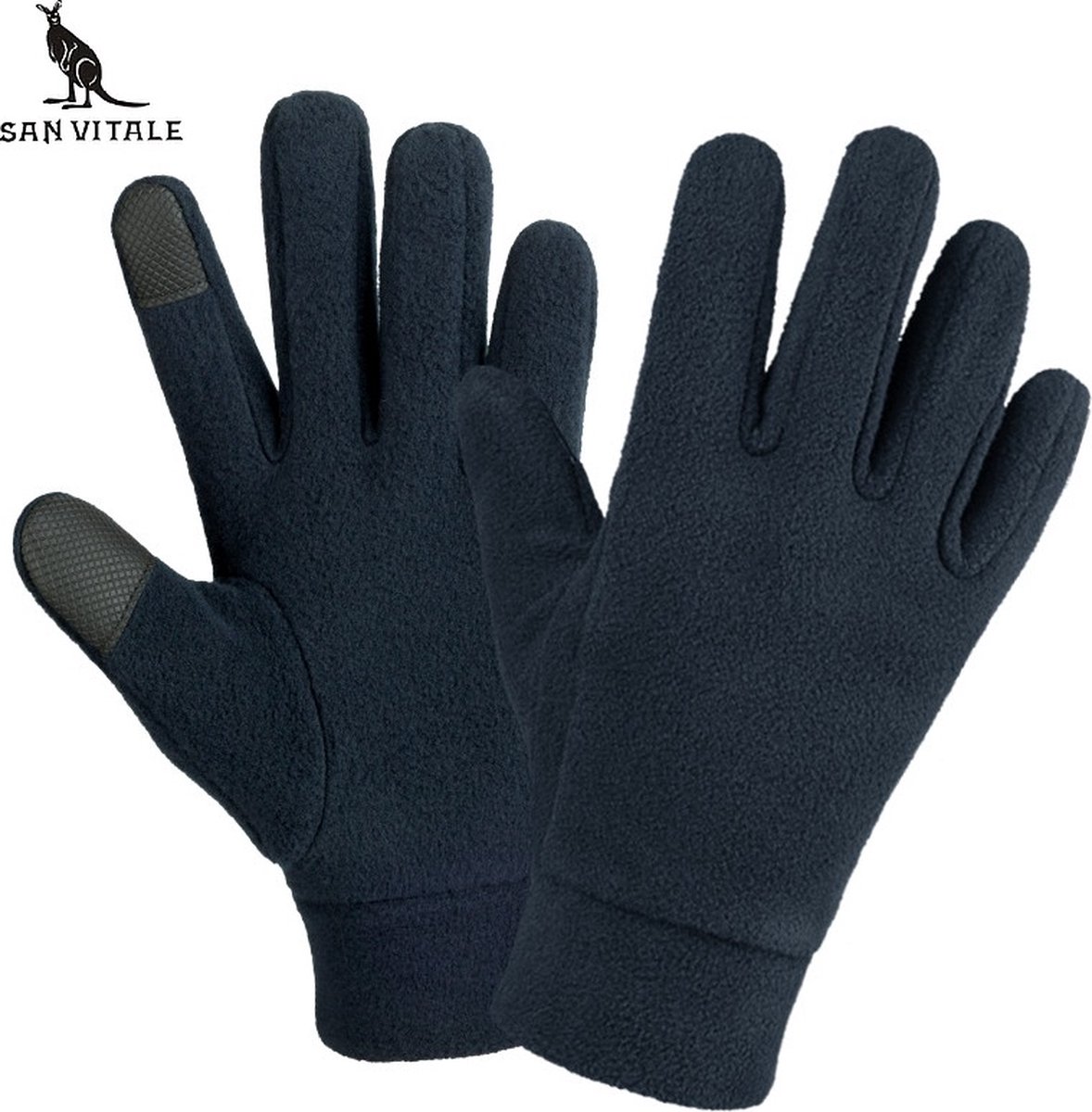 San Vitale® - Handschoenen Winter - Wanten - Handschoenen Heren - Handschoenen Dames - Touchscreen Tip - Blauw