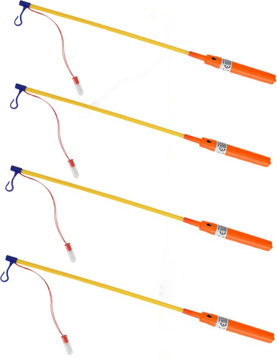 Bâtons de lanterne - 10x - orange - avec lumière - 50 cm