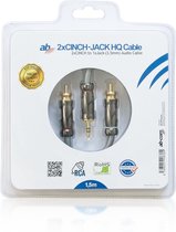 AbCom -Câble de connexion AB HQ Jack 3,5 mm - 2x RCA CINCH 1,5m - haute performance