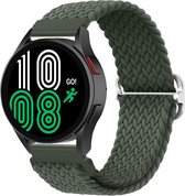 YONO Nylon Stretch Band 20mm - Bracelets de Bracelets de montres adaptés pour Samsung Galaxy Watch 5 / Pro / 4 / 3 / Active 2 - Garmin Approach / Forerunner / Venu 2 Plus / SQ / Vivomove - Polar Ignite / Unite - Vert foncé