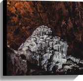 WallClassics - Canvas  - Grotta Gigante - Italië - 40x40 cm Foto op Canvas Schilderij (Wanddecoratie op Canvas)