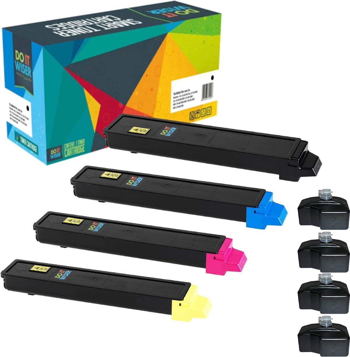 Do it wiser Toner Cartridge voor Kyocera - TK-895 TK895, FS C8520MFP C8020MFP C8025MFP C8525MFP, Kyocera TASKalfa 205c 206ci 250c 255c 256ci (Zwart, Cyaan, Magenta & Geel)