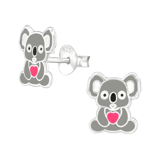 NKlaus Orecchini A Perno In Argento Sterling 925 Rodiato – 9,5x8 Mm, Chiusura A Farfalla, Peso 0,6g