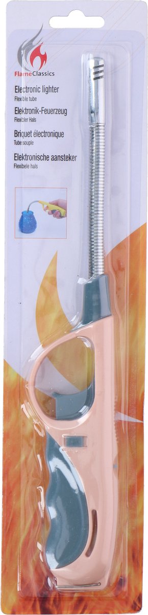 Goedkoopste Flame Classics - BBQ/keuken aansteker extra lange steel roze 29 cm