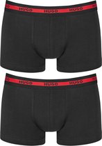 HUGO trunks (2-pack) - heren boxers kort - zwart - Maat: M