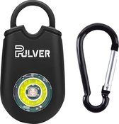 Pulver – Zelfverdediging sleutelhanger – alarm – 130Db – LED – veiligheid alarm – persoonlijk alarm – Senioren alarm – Vrouwen veiligheid – Persoonlijk alarm - Zwart