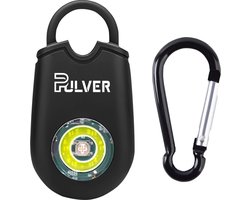 Pulver – Zelfverdediging sleutelhanger – alarm – 130Db – LED – veiligheid alarm – persoonlijk alarm – Senioren alarm – Vrouwen veiligheid – Persoonlijk alarm - Zwart