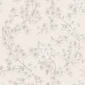 Dutch Wallcoverings - Grace Cherry blossom silver - vliesbehang - 10m x 53cm - GR322201
