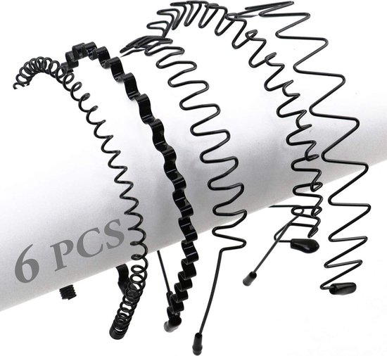 BOTC Haarband - 6 Stuks Diadeem - Unisex vrouwen en mannen - Hardlopen - Haaraccessoires - Sport haarband Volwassenen