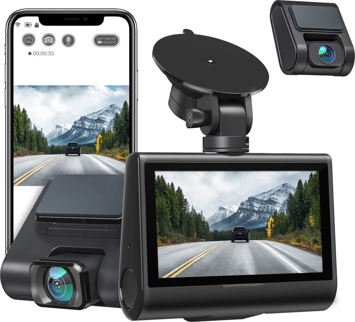 Pour filmer un vlog ou surveiller votre voiture, cette dashcam 4K