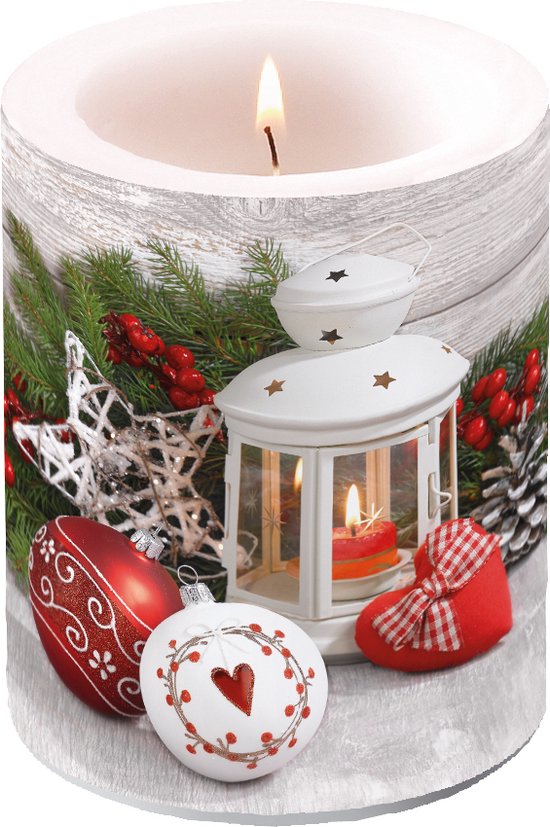 Ambiente - Kaars - White Lantern - 35 branduren - Winter - Kerst