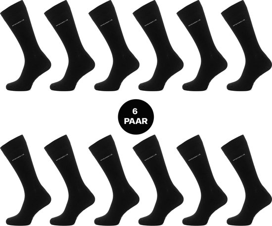 PUMA Sportsokken Kort 6 Pack Zwart
