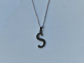 SALE - UITVERKOOP - Damesketting – Vrouwenketting – Staal – Zilverkleurig – Letter S – Moederdag - Cadeau voor haar