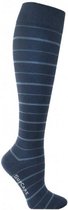 Supcare compressie sokken maat L (43-45) – bamboo blue - trendy compressiekousen – steunkousen – ademend – gezwollen, vermoeide en pijnlijke benen & voeten – spataderen - dagelijks gebruik – vliegreizen – zwangerschap – dames en heren