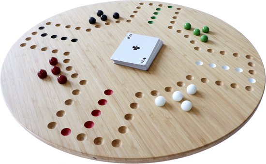 Afbeelding van het spel Keezbord voor 4 spelers van bamboe 10mm