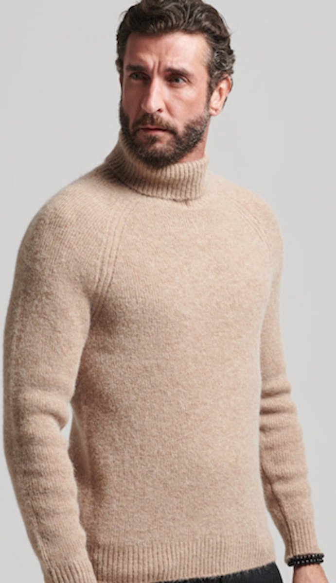 Superdry Heren Trui Grofgebreide alpaca coltrui bol