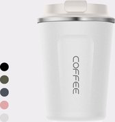 Lacardia Coffee Cup To Go Wit - Tasse thermos - Tasse à café réutilisable - Tasse à café à double paroi - 380ML